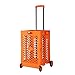 WJMLS Pieghevole Utility carrello pieghevole portatile di rotolamento Crate Carretto con i Durable Heavy Duty Plastic telescopica manico pieghevole 4 Ruota Ruote for viaggi Shopping Moving bagagli uso