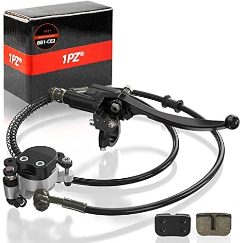 1PZ BB1-CE2 51inch Upgraded Hydraulic Brake Master Cylinder Caliper With Brake Pad Replacement for 79cc 97cc 2.8HP Baja Doodle bug DB30 Racer Motovox Go Karts Mini Bike Part Cover