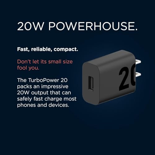 Image of Motorola 20W Turbo Power Charger Adapter | Fast Charging USB-C Wall Charger | Compatible with Motorola Edge 20 /30, Moto G60 /G71 /G82, Moto E40, One Fusion+ & More