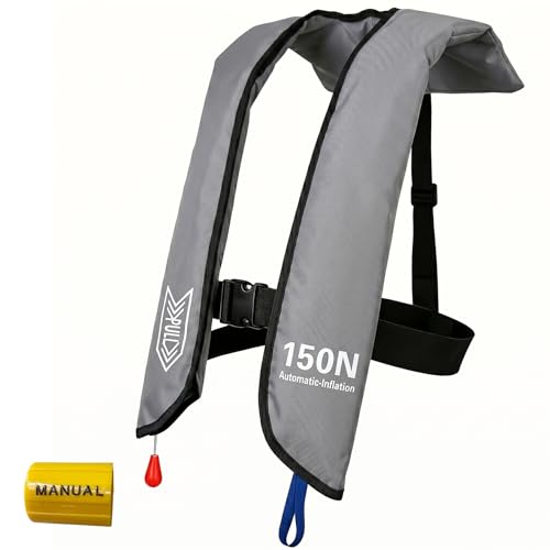Image of Inflatable Life-Jacket for Adults| Life-Vest with Automatic /Manual Multifunctional Inflation-PFD| Lightweight & Compact Supports up to 300lbs for Kayaking Fishing Boating