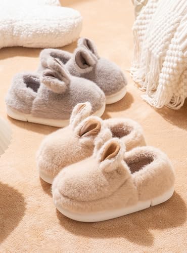 Fuzzy Rabbit Slippers for Women House Slippers Cute Animal Fluffy Furry Women's Warm Winter Slipper Indoor Outdoor 20253