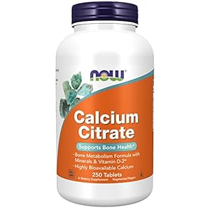 NOW Supplements, Calcium Citrate with Vitamin D, Magnesium, Zinc, Copper, and Manganese, 250 Tablets