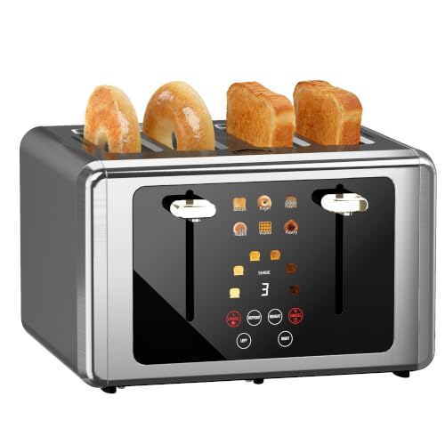 WUNLY Smart Digital 4-Slice Touchscreen Toaster, Wide Slots & Dual Control - image 1