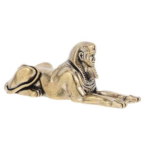 DOITOOL 真鍮製エジプトスフィンクスの置物 アンティーク仕上げ 彫刻 デコレーションフィギュア 古代エジプトの装飾 家庭用オフィス用