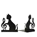 DYQWT Book Nonskid Bookends Art Bookend,1Pairs,(Black 2 style)