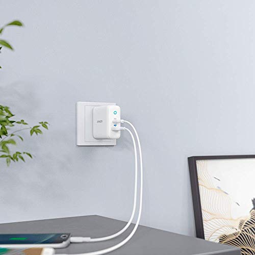 Carregador de Tomada 1 USB-C PD + 1 USB, Anker PowerPort PD 2, 33W de potência, Carregamento Rápido,