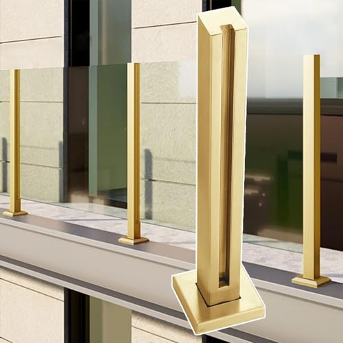 Poteau de Garde-Corps en Verre, poteaux carrés en Acier Inoxydable