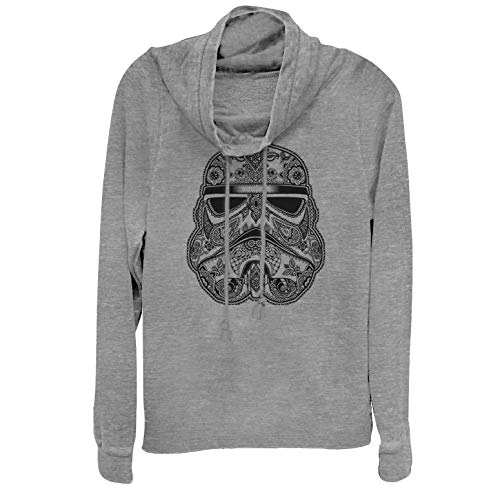 Image of STAR WARS Henna Trooper Women's Cowl Neck Long Sleeve Knit Top, Gray Heather, Small