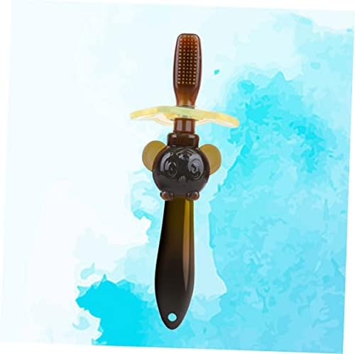GLEAVI Care Infant Mouth Brush Teether Bristle for Teething Toddlercoffee Slicone Silicone Newborn Soft Baby Toothbrush and Toy Toddler