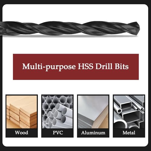 Cobalt Drill Bit Set, 13PCS High-Speed Steel, Black, Suitable for Metal, Wood, and Plastic, Size from 1.5mm up to 6.5mm - Image 4