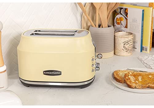 Rangemaster RMCL2S201CM Classic Cream 1kW 2 Slice Toaster with Defrost, Cancel & Reheat Functions, Removable Crumb Tray & 6 Power Levels with 2 Year Guarantee - Image 2