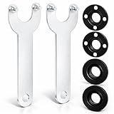2set Schlüssel Winkelschleifer 125mm Set mit 2 Winkelschleifer Schlüssel und 4 Flanschscheiben, Adapter für Schleifarbeiten