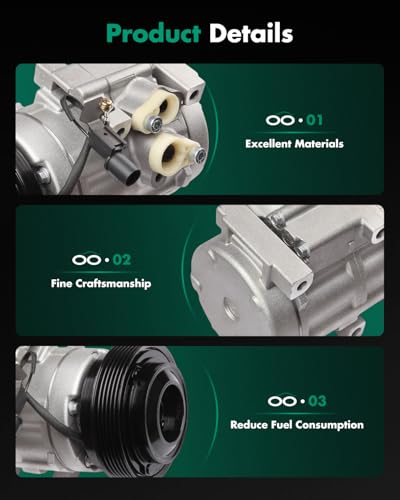 Image of SCITOO AC Compressor for Hyundai for Entourage 3.8L 2007-2010 | Fast Cooling, Ultra Low Noise (≤72 dB) Air Conditioner Compressor for Summer, with Clutch, DW67120 1010975 1110975 1210975