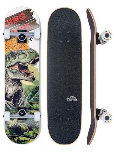 Little Boards Skateboard für Kinder - hochwertiges Komplettboard für Anfänger ab 3 oder 6 Jahren, aus 7 Lagen Ahorn, mit Griptape, Achsen und Urethane Rollen, ABEC 5 Kugellager