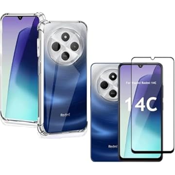 Capa Capinha Anti Impacto + Película de Vidro Temperado 3D Compatível Com Redmi 14c / Poco C75 Tela de 6.88 Polegadas - (Hard Glass Store)