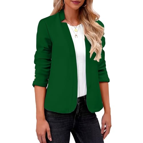 Blazers for Women Business Casual Notched Collar Long Sleeve Blazer Jacket Lightweight Open Front Cardigan Jackets4