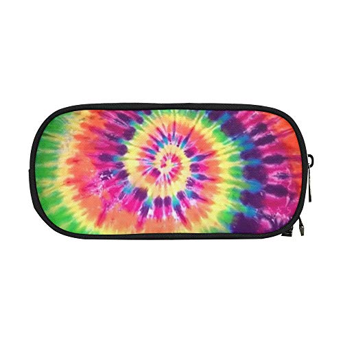 Image of ANANGTEE Colored Tie Dye Pencil Case for Boys Teen Girls Kids 10 In | Large Capacity Crayon School Supplies Stationery Pen Box Zipper Accessory, Office Desk Soft Organizers Small Makeup Bag
