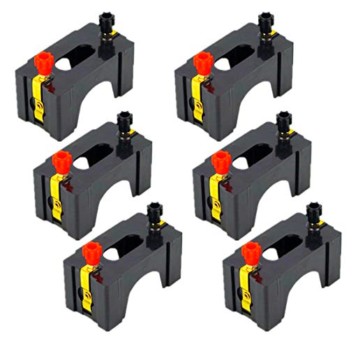 XFFCSEC - XFFCSEC 6pcs Series or Parallel D Battery Holder:Used for Physics Laboratory,School Electronic Experimenting,Great for Demos Teaching Basic Principles of Electricity & How a Simple Circuit Works