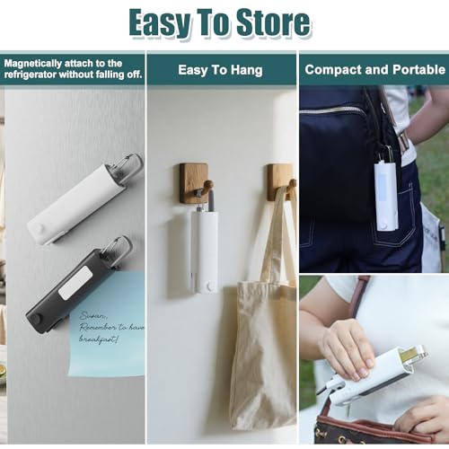 Image of 4 in 1 Mini Bag Sealer, Bag Sealer Heat Seal with Cutter, USB C Rechargeable Chip Bag Sealer Heat Seal, Portable Bag Resealer for Plastic Bags Snacks & Food Storage, Pure White