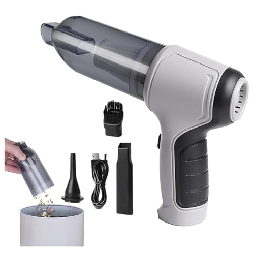 Aspirador De Coche Potente, Dispositivos InaláMbricos Aspiradora Sin Cable Inflar Y Aspirar RáPidamente Aspiradora para Carro, Puede Limpiar Teclados,SofáS,Alfombras,White