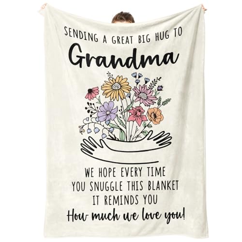 Afterprints Grandma Gifts Blanket Grandma Birthday Gifts from Grandkids