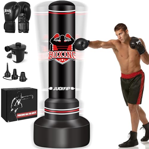 Sac de boxe poire avec support et pompe pour entraînement à domicile