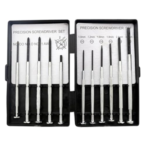 Jrudjsnhhty Los Juegos de Destornilladores MecáNicos de PrecisióN de 11 Piezas Son Adecuados para Productos ElectróNicos, Herramientas de RelojeríA, FabricacióN de Modelos y Gafas.