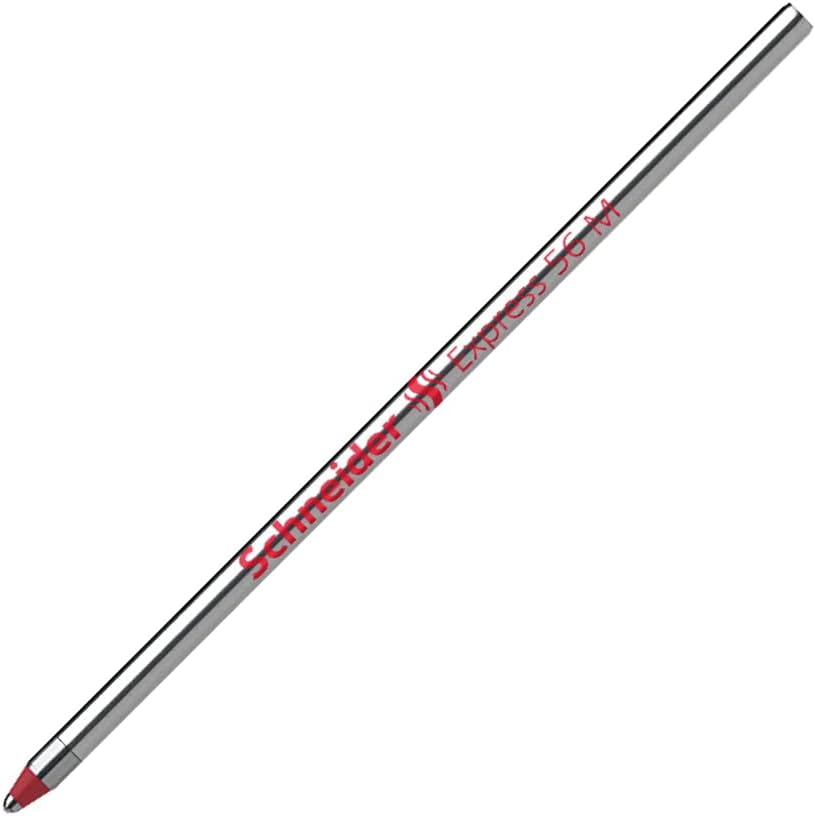 Schneider Express 56 Refill for Ballpoint Pen Indelible M Red with Stainless Steel Tip Pack of 20