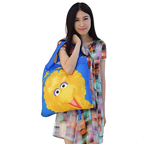 Envirosax Reusable Grocery Bags- Set Of 3 Sesame St Big Bird,Eco-Friendly Polyester Foldable Quality Shopping Tote Bag, Washable For Shopping, Travel, Arts, Multi Use #TOP2