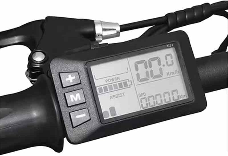 Electric Bicycle 24/36/48V Intelligent JN-G51 Display with USB Port E-Bike LCD Control Panel 5Pin Waterproof Plug Accessories Cycling Computer Odometer E-Scooter Ebike Display Modification Accessories