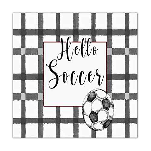 Décoration bois Hello Soccer pour habiller un salon sportif
