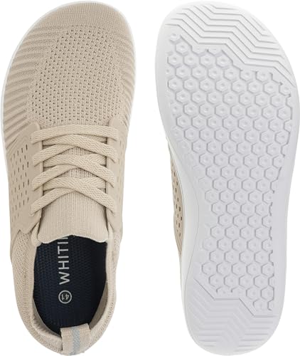 Image of WHITIN Women's Wide Minimalist Barefoot Shoes W85 | Zero Drop for Stance and Gait Alignment, Thin Sole Enhances Ankle Stability, Ideal for Casual Wear, Gym Training, and Walking