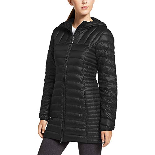 Eddie Bauer Women's Astoria Hooded Down Parka, Black Regular L