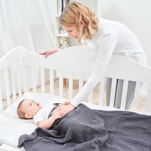 Image of Muslin Swaddle Blankets for Newborn, Cotton Receiving Blankets for Baby