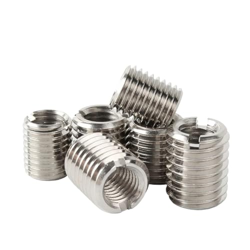 Threaded Inserts?Thread Repair Insert, 304 Stainless Steel Slotted Inside Outside Thread Screw M2-12Wire Thread Insert Sleeve Conversion Nut Coupler(M10 M12X20X2pcs)