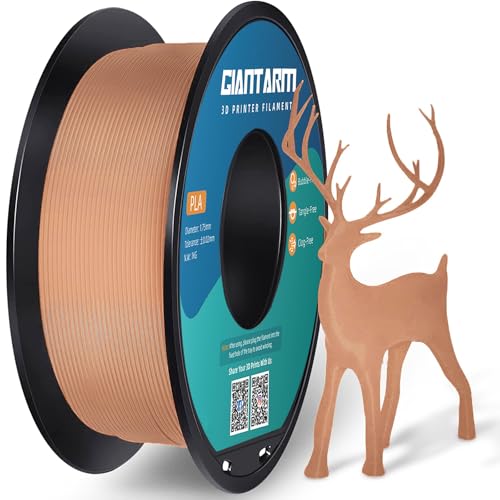 PLA Filament 1.75mm, GIANTARM New PLA 3D Printer Filament 1kg Spool (Brown)…