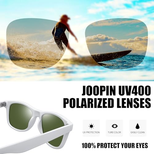 Image of Joopin Square Sunglasses Polarized UV400 Designer Sun Glasses Men Women | Oversized, Plastic Frame, Retro, Vintage, Unisex, Trendy Shades for Driving, Party, Fishing, Business, Costume