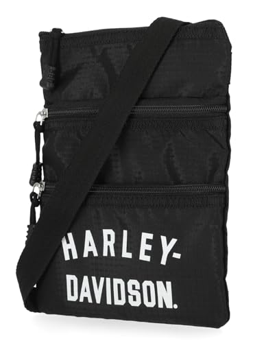 Harley-Davidson Womens Deluxe Nylon Crossbody Bag With Adjustable Shoulder Strap