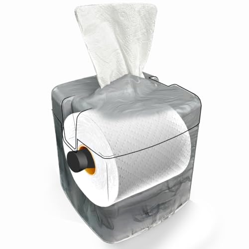 Tissuecaddy Life Hack Toilet Paper Dispenser – Money Saver Alternative to Tissue Box and Tissue Box Holder | Home, Bathroom, and More – Grey Granite