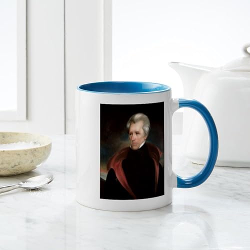 Taza de cerámica 11 oz con retrato Andrew Jackson miniatura 6