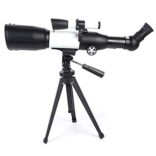 Telescopio astronómico para camping y montaña con visión de alta definición y trípode estable.