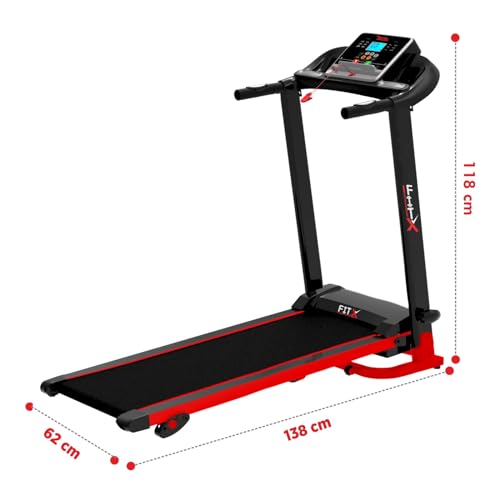 Image of Avon Fitx Motorized Treadmill, 3 HP Peak, 4 Steps Manual Incline with Ipad /iPhone Holder & Bottle Cup Holder