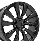OE Wheels CV32 24 Inch Rim Fits Silverado 1500 Style 6x139.7 24x10 Gloss Black - Hollander 5916 (1)