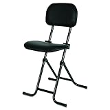 Alera Plus IL Series Height-Adjustable Folding Stool, Black