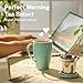 Sweese 15oz Porcelain Tea Mug with Infuser and Lid – Microwave Safe, Ergonomic Handle, Lead-Free Glaze, for Loose Leaf Tea Mint Green;