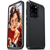 LeYi for Samsung S20 Ultra Case: Heavy Duty 3 in 1 Samsung Galaxy S20 Ultra Case, Military Grade Shockproof Phone Case Cover for Samsung Galaxy S20 Ultra (Black)