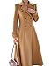 Mywinway Long Wool Coats for Women 2025 Fall Winter Double Breasted Peacoat Jackets Maxi Trendy Trench Coat,Camel,L