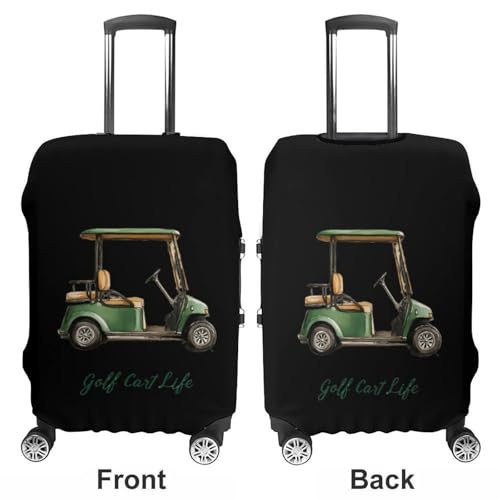 Golf Cart Life Funny Travel Luggage Cover Baggage Suitcase Cover Protector Skins 19-32 Inch3