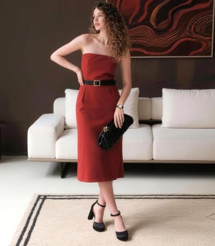 Image of Ankis Platform Closed Toe Heels for Women, Round Toe High Chunky Pumps