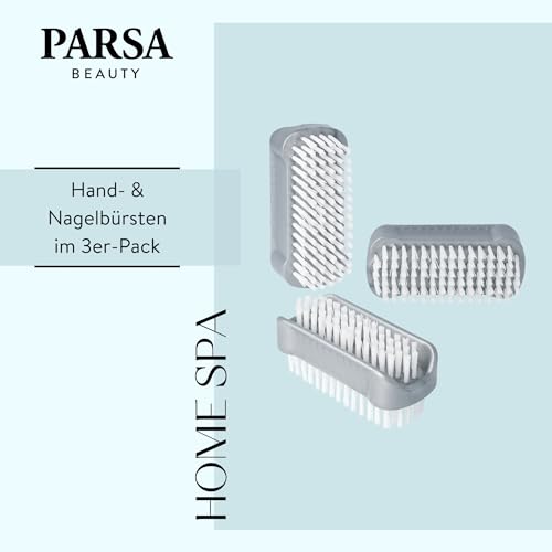 Parsa Beauty Nagelbürste Doppelseitig Handbürste für Nägel und Hände